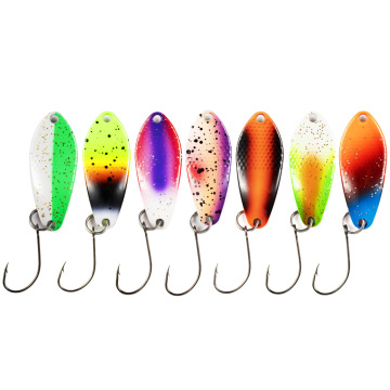 3g 31mm Small Metal Spoon Lure with Sharp Single Hook for Mackerel, Bass, and Trout Fishing