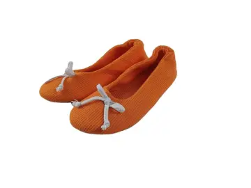 Women basic quiet ballerina indoor slipper with bow