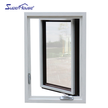 Double Tempered Glass Thermal Break Heat Insulation Swing Window with Mosquito Net