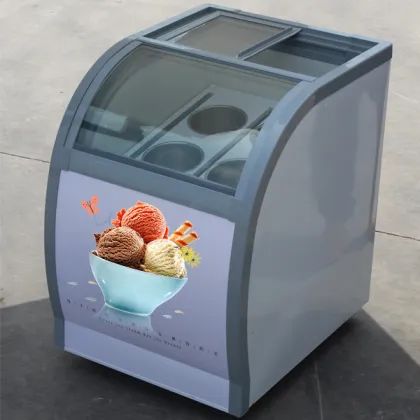 Show case refrigerator ice cream freezer for convenience store