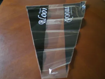 Cellophane Black Flower Plastic Sleeves Polypropylene With Custom Printed