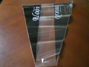 Cellophane Black Flower Plastic Sleeves Polypropylene With Custom Printed