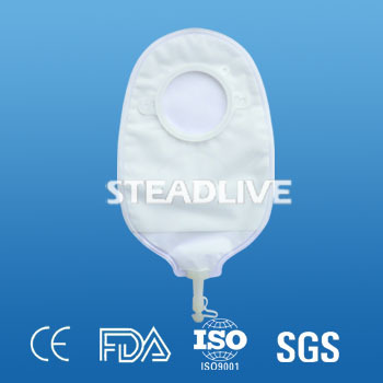 Medical two pieces transparent urostomy bag,size 38mm
