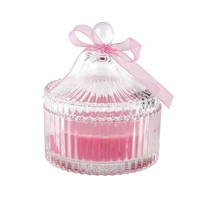 Paraffin Wax Luxury Scented Candy Crystal Jar Candles