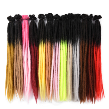 AliLeader 20 inch Handmade Dreadlocks Hair ExtensionsTwo Tone Ombre Crochet Braid  Hair Synthetic  For Women
