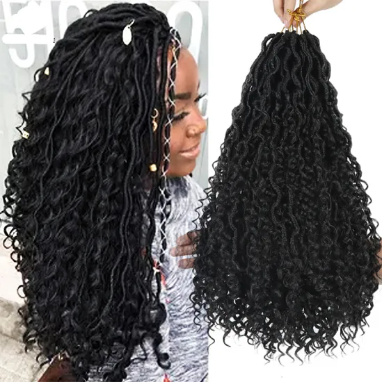 Ombre Brown Synthetic Crochet Braids Hair Passion Twist River Goddess Braiding Hair Extension Faux Locs With Curly Hair