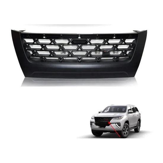 ABS Black Front Racing Grille for Fortuner 2016-2020