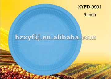 Biodegradable disposable plate, made of plant starch