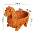 Cestino intrecciato in stile rattan creativo