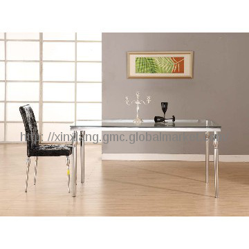 Tempered clear glass table