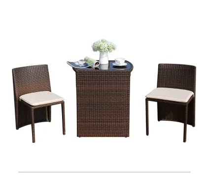 Factory Direct Rattan Furniture Outdoor Rainproof Table and Chair Set
