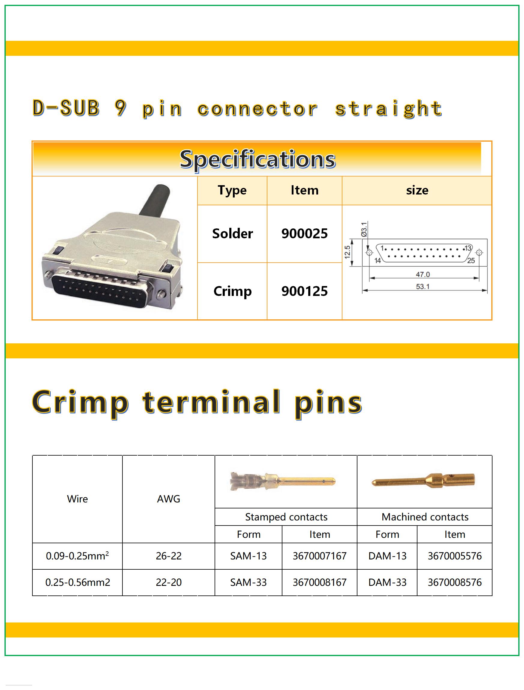 D-sub 25 pin connector