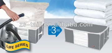 Non-woven fabric and PE/PA plastic space saver compressed Vacuum Storage box