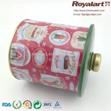 Metal tea tin box