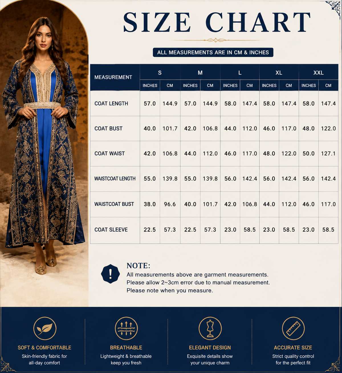 Elegant Embroidered Two Piece Abaya Set