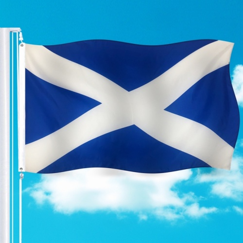 Scotland banner flags blue white X national flag 3x5