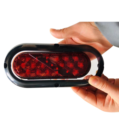 એલઇડી ફ્લેટ પરિપત્ર ઓટોમોબાઈલ પૂંછડી લેમ્પ, ટ્રક ફ્લેટ સિગ્નલ લેમ્પનું ત્રણ રંગ સંયોજન