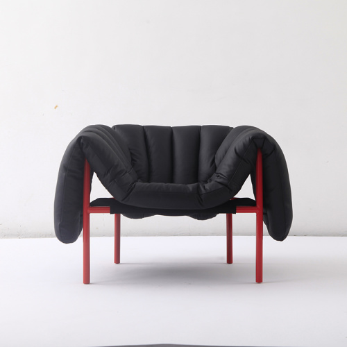Modern Puffy Leather Lounge Chair Replica