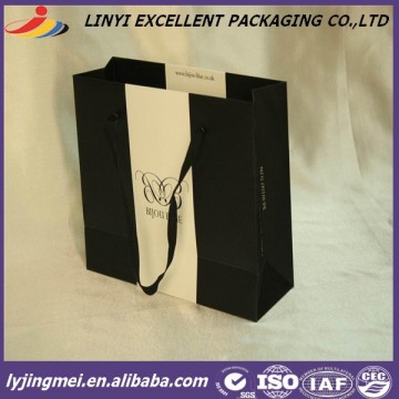white card board and kraft paper foldable shopping bag
