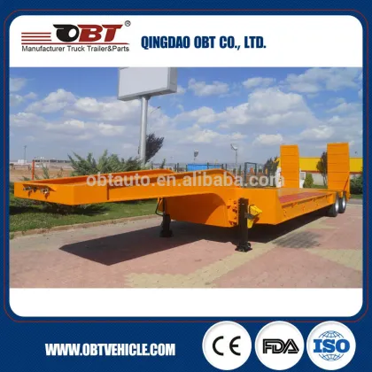 Delivery from Qingdao OBT brand EU standard used low bed trailer