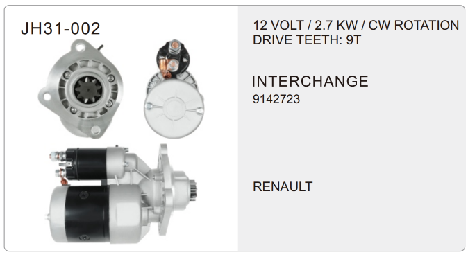 truck starter JH31-002-X