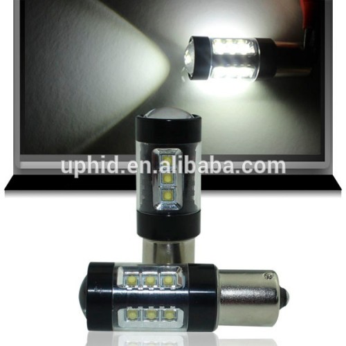 Highest brightness Car Truck Backup Reverse LED White Brake Light Bulb BA15S 1156 80w