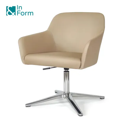 PU Leather Swivel Lifting Armchair for VIP Guests and Business Offices