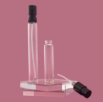 Pocket Cosmetic Mini Round Plastic Glass Perfume Bottle