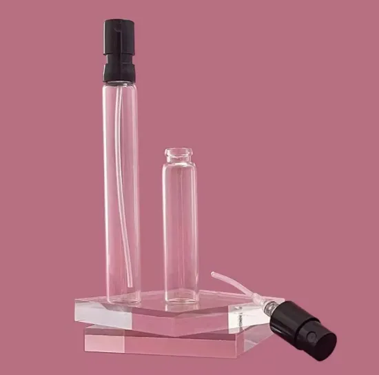 Pocket Cosmetic Mini Round Plastic Glass Perfume Bottle