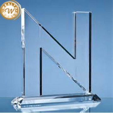 Quality promotional promotional black glass crystal trophy