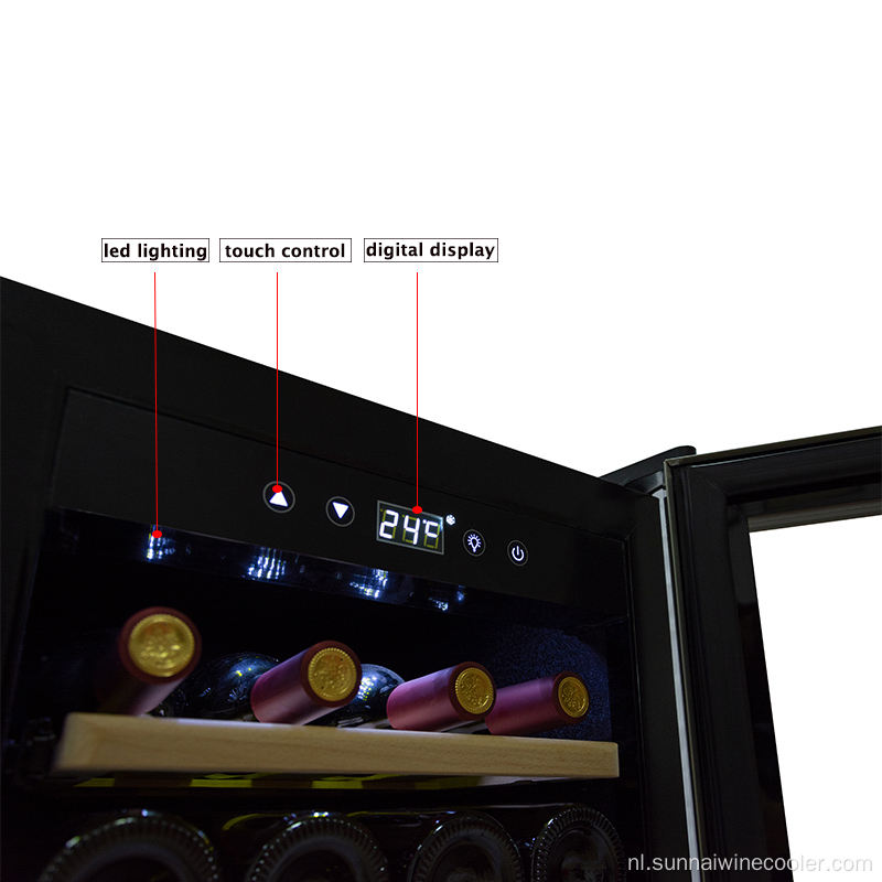 Aangepaste bureaublad directe koeling 12 flessen wijn koelkast