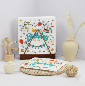 Custom Quilted Wedding Printed Dinner Round Paper Napkins