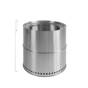 Stainless Steel 304 Bonfires Brazier Stove Smokeless Charcoal Camping Solo Fire Pit Portable
