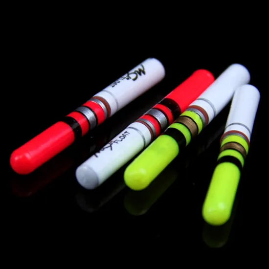 10Pcs Light Sticks Green / Red Work with CR322 Battery Operated LED Luminous Float Night Fishing Tackle B276