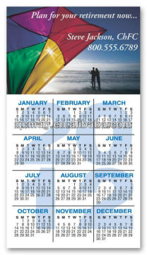 Custom designed magnetic calendar for fridge 2014