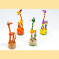 wooden pull toy cow,wooden hammer pound toy musical