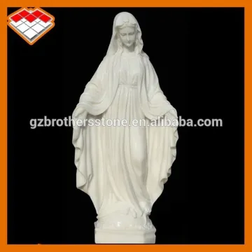 Full hand white marble stone carved famous woman life size statue type virgin mary statues