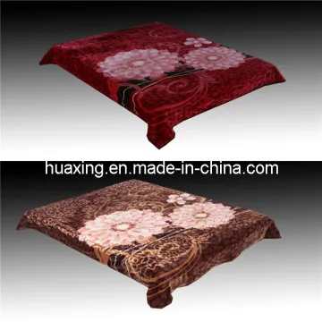 100%Polyester Fleece Blanket/Raschel Blanket