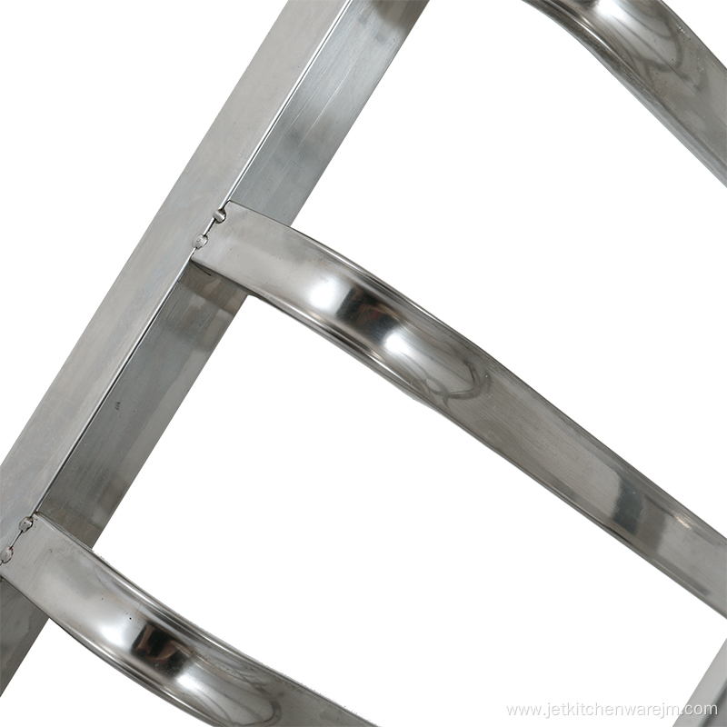 Stainless Steel Food Rack Trolley With PPR Wheels