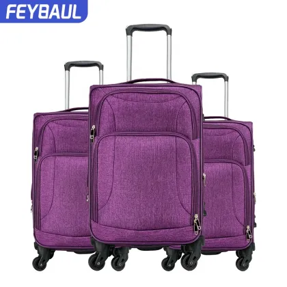 2020 Colorful soft luggage sets unique luggage sets fabric suitcase bag