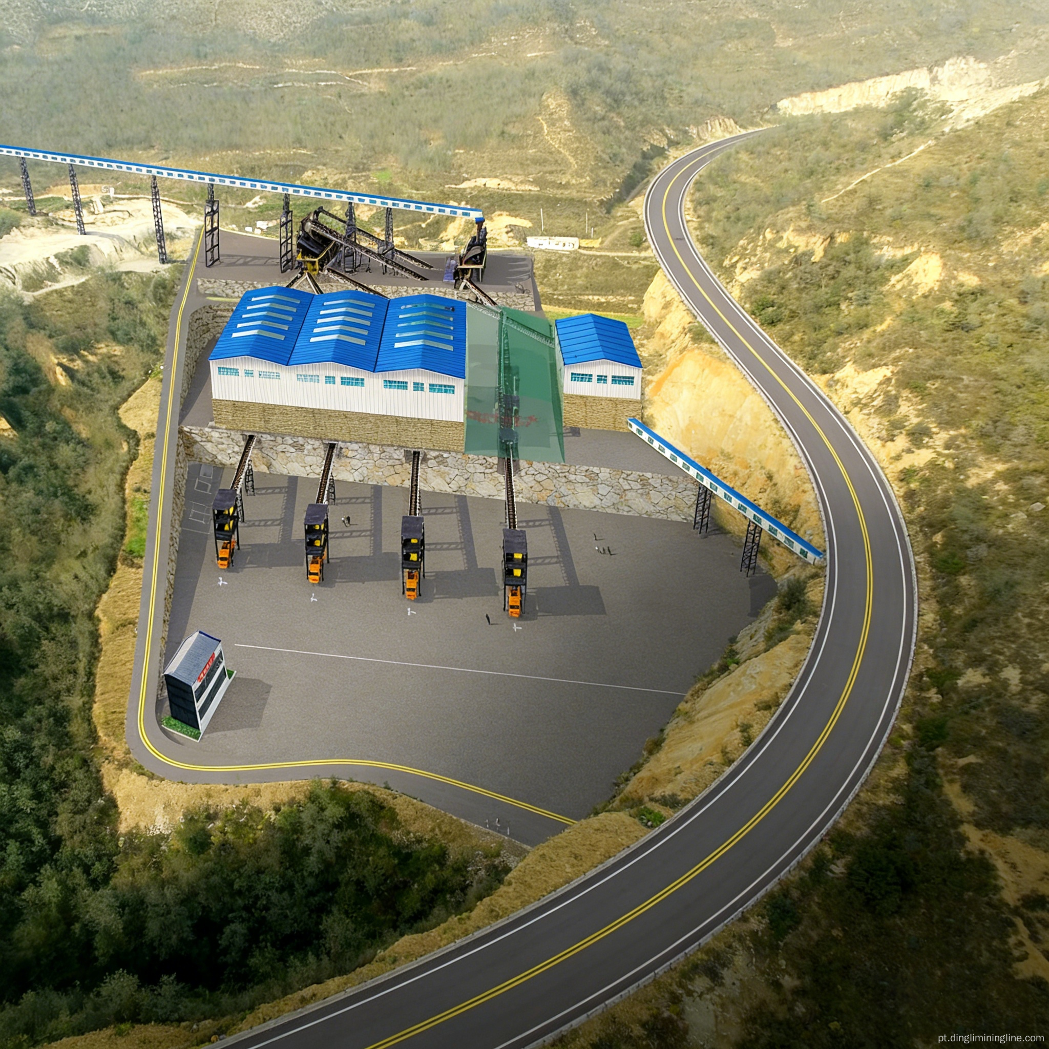 Linha de produção de calcário 800-1000 TPH