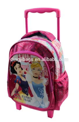Manufacturers Hot Sale Princes Kids Trolley Backpack Bag
