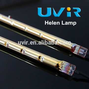 Halogen infrared single tube short wave gold reflector fast response emitter
