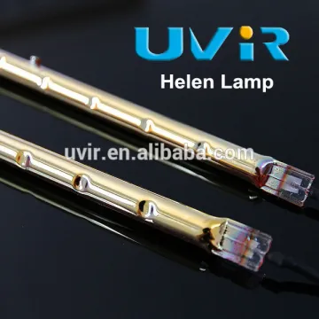 Halogen infrared single tube short wave gold reflector fast response emitter