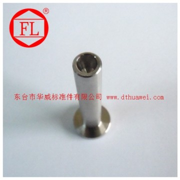 Stainless steel flat head semi-tubular rivets
