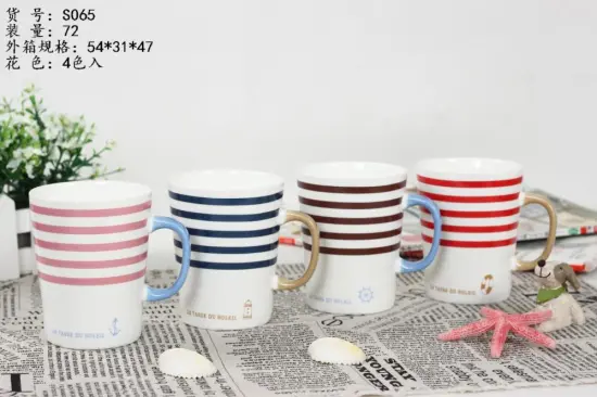 Ceramic Concise Stripes Coffee Tea Mug