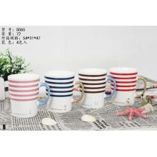 Ceramic Concise Stripes Coffee Tea Mug