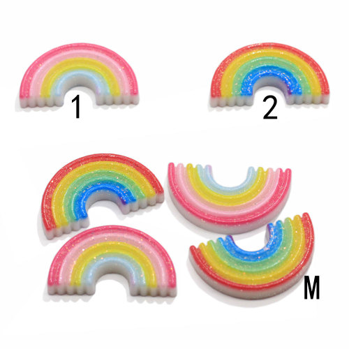 Perles de Cabochon à dos plat en résine de nuage coloré de paillettes pour les filles ornement de pince à cheveux enfants Scrapbook faisant