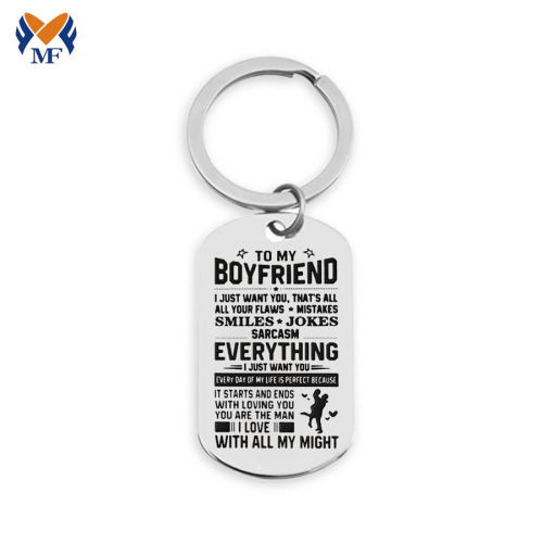 Personalized stainless steel engraved ball chain keychains