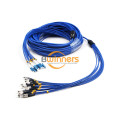 Cables de conexión blindados 12F LC-FC SM blindados de PVC (OFNR)